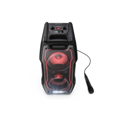SHARP PS-931 PARTY SPEAKER CASSA AMPLIFICATA PORTATILE 180 W A BATTERIA RICARICABILE BLUETOOTH TWS LUCI MULTICOLORE 2 x USB 2 x JACK 6.3mm