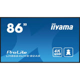 iiyama LH8664UHS-B2AG visualizzatore di messaggi Pannello piatto per segnaletica digitale 2,17 m [85.6] Wi-Fi 500 cd/m 4K Ultra HD Nero Processore integrato Android 11 24/7 (iiyama ProLite LH8664UH
