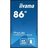 iiyama LH8664UHS-B2AG visualizzatore di messaggi Pannello piatto per segnaletica digitale 2,17 m [85.6] Wi-Fi 500 cd/m 4K Ultra HD Nero Processore integrato Android 11 24/7 (iiyama ProLite LH8664UH