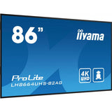 iiyama LH8664UHS-B2AG visualizzatore di messaggi Pannello piatto per segnaletica digitale 2,17 m [85.6] Wi-Fi 500 cd/m 4K Ultra HD Nero Processore integrato Android 11 24/7 (iiyama ProLite LH8664UH