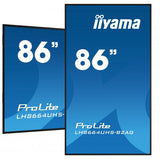iiyama LH8664UHS-B2AG visualizzatore di messaggi Pannello piatto per segnaletica digitale 2,17 m [85.6] Wi-Fi 500 cd/m 4K Ultra HD Nero Processore integrato Android 11 24/7 (iiyama ProLite LH8664UH