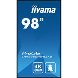 iiyama LH9875UHS-B2AG visualizzatore di messaggi Pannello piatto per segnaletica digitale 2,48 m [97.5] LED Wi-Fi 500 cd/m 4K Ultra HD Nero Processore integrato Android 11 24/7 (iiyama - LH9875UHS-