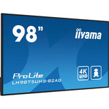 iiyama LH9875UHS-B2AG visualizzatore di messaggi Pannello piatto per segnaletica digitale 2,48 m [97.5] LED Wi-Fi 500 cd/m 4K Ultra HD Nero Processore integrato Android 11 24/7 (iiyama - LH9875UHS-