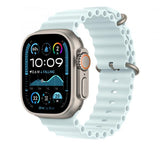 Apple Cinturino Ocean blu ghiaccio [49 mm] - Titanio naturale (APPLE WATCH 49 ICE BLUE N TI OB)
