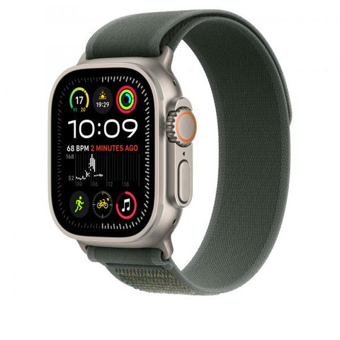 Apple Trail Loop verde [49 mm] - M/L - Titanio naturale (-APPLE WATCH 49 GREEN N TI TL M/L)