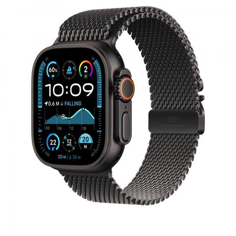 Apple Loop in maglia milanese in titanio nero [49 mm] - Small (APPLE WATCH 49 BLACK TML S)