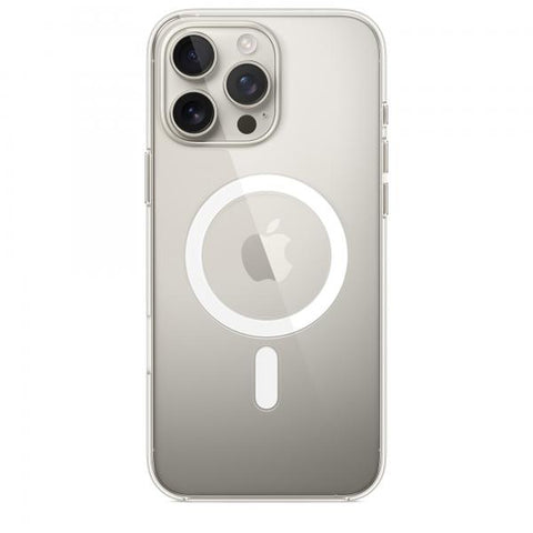CUSTODIA APPLE PER IPHONE 16 PRO MAX TRASP SILICONE CON MAGSAFE