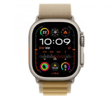 Apple MXN23ZM/A accessorio indossabile intelligente Band Marrone chiaro Poliestere, Spandex, Titanio (APPLE WATCH 49 TAN NATURAL TI ALP M)