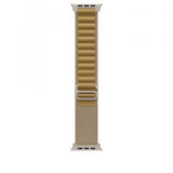 Apple MXN23ZM/A accessorio indossabile intelligente Band Marrone chiaro Poliestere, Spandex, Titanio (APPLE WATCH 49 TAN NATURAL TI ALP M)