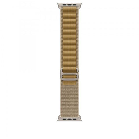 Apple MXN23ZM/A accessorio indossabile intelligente Band Marrone chiaro Poliestere, Spandex, Titanio (APPLE WATCH 49 TAN NATURAL TI ALP M)