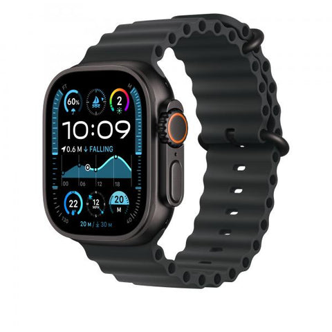 Apple Cinturino Ocean nero [49 mm] - Titanio nero (*APPLE WATCH 49 BLACK BLACK TI OB)