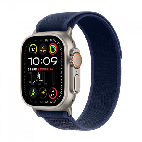 Apple Watch Ultra 2 GPS + Cellular 49mm Cassa in Titanio con Blue Trail Loop - S/M