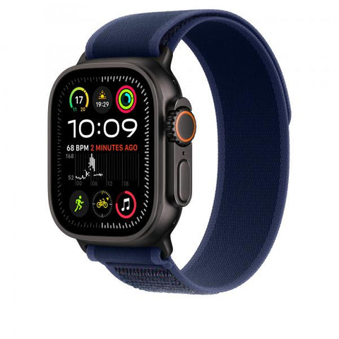 Apple Trail Loop blu [49 mm] - M/L - Titanio nero (-APPLE WATCH 49 BLUE BLACK TI TL M/L)
