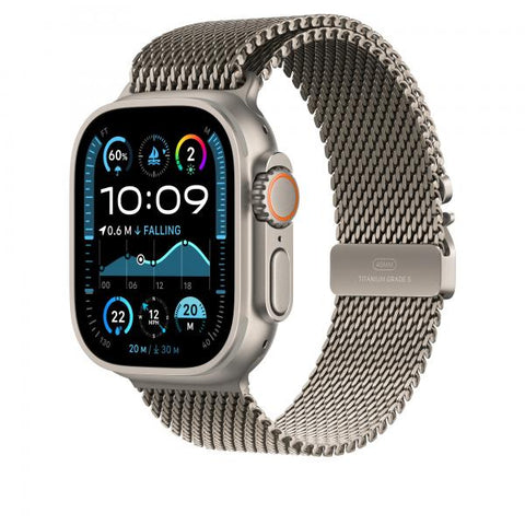 Apple Loop in maglia milanese in titanio naturale [49 mm] - Medium (Apple - l?kke for smart watch - 49 mm)