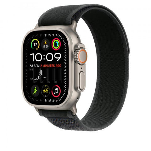 Apple Trail Loop nero [49 mm] - S/M - Titanio naturale (-APPLE WATCH 49 BLACK N TI TL S/M)