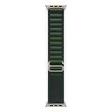 Apple Alpine Loop verde scuro [49 mm] - Medium - Titanio naturale (-APPLEWATCH 49 DARK GREEN N TI ALP M)