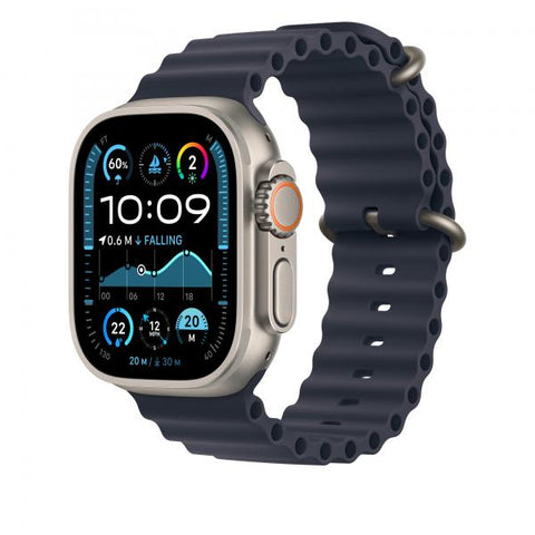 Apple Cinturino Ocean blu navy [49 mm] - Titanio naturale (APPLE WATCH 49 NAVY NATURAL TI OB)