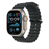 Apple Cinturino Ocean nero [49 mm] - Titanio naturale (Apple - urrem for smart watch - 49mm)