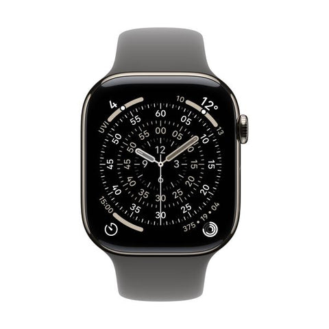 Apple Cinturino Sport grigio pietra [46 mm] - M/L (*APPLE WATCH 46 STONE GRAY SB M/L)