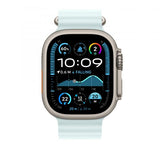 Apple Estensione per cinturino Ocean blu ghiaccio [49 mm] - Titanio naturale (APPLE WATCH 49 ICE BLUE N TI OB XL)