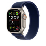 Apple Trail Loop blu [49 mm] - M/L - Titanio naturale (APPLE WATCH 49 BLUE N TI TL M/L)
