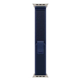 Apple Trail Loop blu [49 mm] - M/L - Titanio naturale (APPLE WATCH 49 BLUE N TI TL M/L)