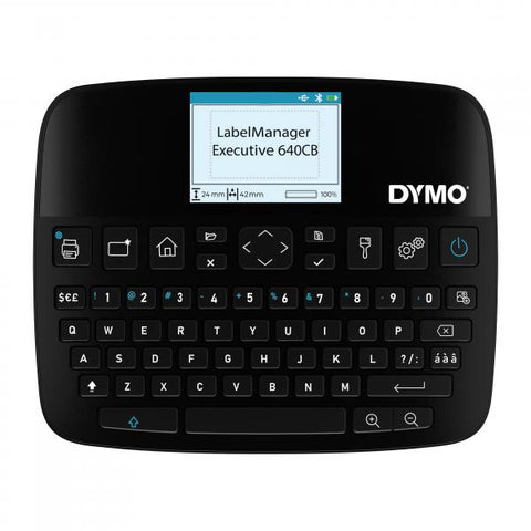 DYMO LabelManager Executive 640 CB Stampante per etichette portatile con custodia e 3 cassette di etichette D1  Etichettatrice compatta con tastiera QWERTY  Connettivit Bluetooth e USB (DYMO Labe