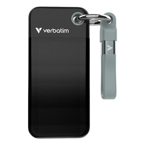 Verbatim Pocket SSD 1 TB USB tipo-C 3.2 Gen 2 [3.1 Gen 2] Nero, Grigio (Verbatim Pocket SSD USB 3.2 G2 1TB Grey)