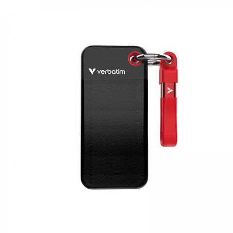 Verbatim Pocket SSD 1 TB USB tipo-C 3.2 Gen 2 [3.1 Gen 2] Nero, Rosso (Verbatim Pocket SSD USB 3.2 G2 1TB Red)