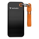 Verbatim Pocket SSD 1 TB USB tipo-C 3.2 Gen 2 [3.1 Gen 2] Nero, Arancione (Pocket SSD USB 3.2 Gen 2 1TB)