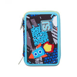 SEVEN SJ GANG GO TO SPACE ASTUCCIO 3 SCOMPARTI IN POLIESTERE CON RIEMPIMENTO BLU
