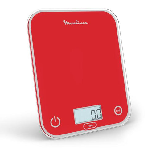 MOULINEX BN50U3 BILANCIA DA CUCINA ELETTRONICA DISPLAY DIGITALE FUNZIONE TARA ROSSO