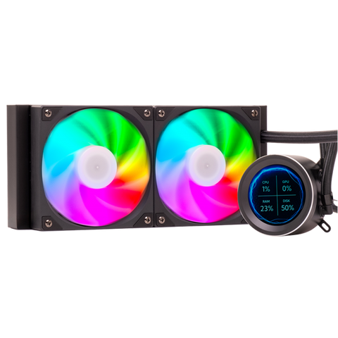 COOLER ITEK "ARCTIC SPHERE LCD 240" 240MM (RAFF. A LIQUIDO) LCD 2.8"+SW, PWM FAN,SKT UNIVERSALE - ITLCASL240