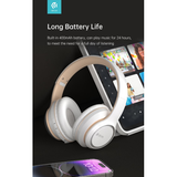 Devia Cuffia wireless EM039 bluetooth V. 5.2 ricaricabile Bianca