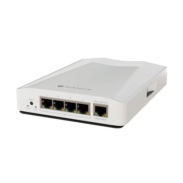 Mikrotik CRS304-4XG-IN switch di rete 10G Ethernet [100/1000/10000] Supporto Power over Ethernet [PoE] Bianco (Mikrotik CRS304-4XG-IN Compact 10 Gigabit Ethernet Switch)