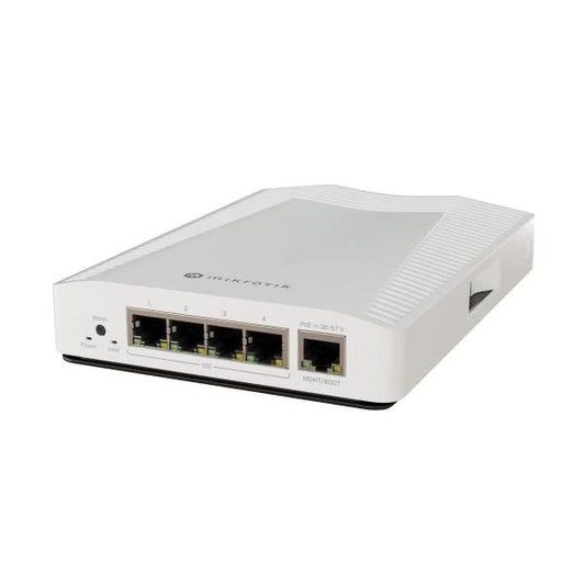 Mikrotik CRS304-4XG-IN switch di rete 10G Ethernet [100/1000/10000] Supporto Power over Ethernet [PoE] Bianco (Mikrotik CRS304-4XG-IN Compact 10 Gigabit Ethernet Switch)