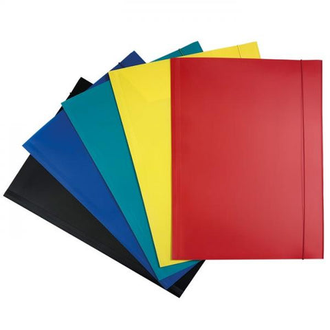 PLASTIBOR GARDA 3L CARTELLINA 3 LEMBI IN PP CON ELASTICO 260X350 mm COLORI ASSORTITI CONF 24 Pz.
