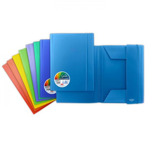 PLASTIBOR GARDA 3L CARTELLINA 3 LEMBI IN PP CON ELASTICO 260X350 mm COLORI ASSORTITI CONF 24 Pz.