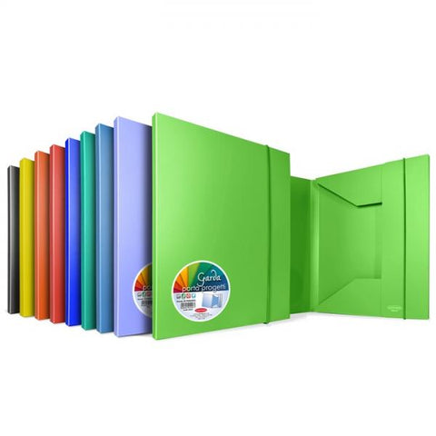 PLASTIBOR GARDA 40 CARTELLA CON ELASTICO IN PP 350X265 mm DORSO 4 CM LILLA