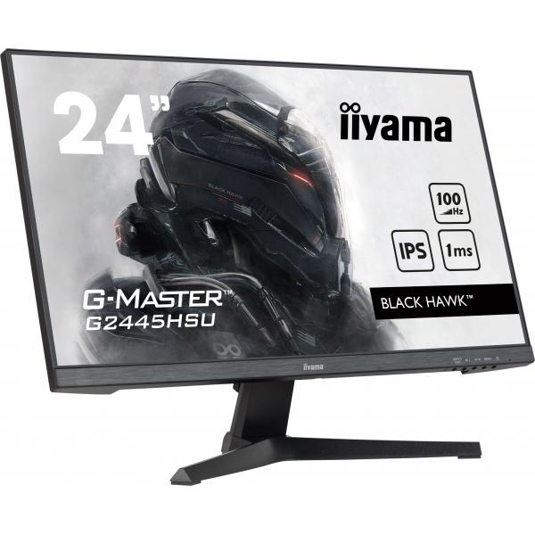iiyama G-MASTER G2445HSU-B2 Monitor PC 61 cm [24] 1920 x 1080 Pixel Full HD LCD Nero (iiyama G-MASTER G2445HSU-B2 computer monitor 61 cm [24'] 1920 x 1080 pixels Full HD LCD Black)