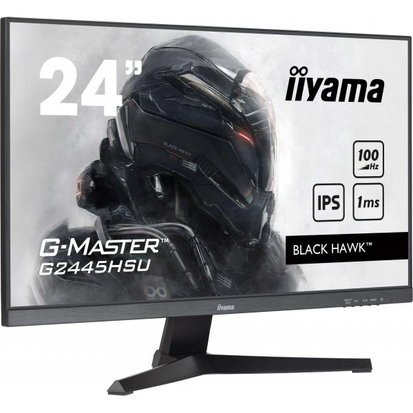 iiyama G-MASTER G2445HSU-B2 Monitor PC 61 cm [24] 1920 x 1080 Pixel Full HD LCD Nero (iiyama G-MASTER G2445HSU-B2 computer monitor 61 cm [24'] 1920 x 1080 pixels Full HD LCD Black)