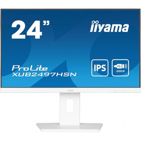 iiyama ProLite XUB2497HSN-W2 Monitor PC 60,5 cm [23.8] 1920 x 1080 Pixel Full HD LED Bianco (iiyama ProLite XUB2497HSN-W2 computer monitor 60.5 cm [23.8'] 1920 x 1080 pixels Full HD LED White)