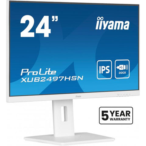 iiyama ProLite XUB2497HSN-W2 Monitor PC 60,5 cm [23.8] 1920 x 1080 Pixel Full HD LED Bianco (iiyama ProLite XUB2497HSN-W2 computer monitor 60.5 cm [23.8'] 1920 x 1080 pixels Full HD LED White)