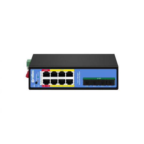 Ernitec ELECTRA-IM08-1GB switch di rete (8-port PoE 1000Mbps - Industrial Managed Switch, 4 - *1000Mbps SFP Uplink ports 1 * Console port - Warranty: 60M)