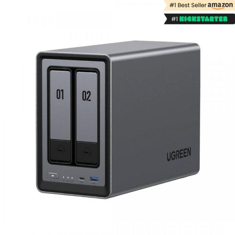 Ugreen NASync DXP2800 NAS System 2-Bay Compatta Intel N N100 8 GB DDR5 0 TB UGOS Pro Nero (UGREEN NASync DXP2800 NAS System 2-Bay)