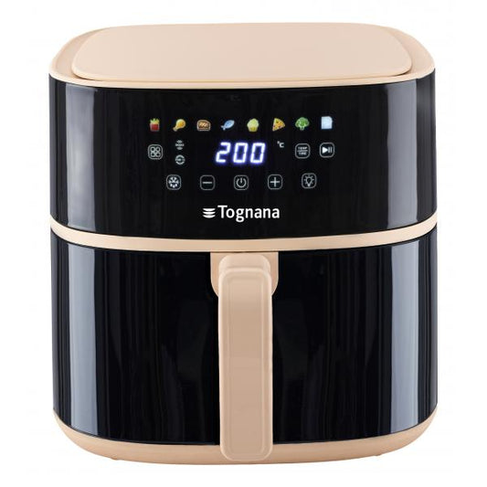 TOGNANA PORCELLANE IRIDEA FRIGGITRICE AD ARIA 8 LT 1500W 8 PROGRAMMI TEMPERATURA REGOLABILE CON TIMER DISPLAY DIGITALE CHAMPAGNE