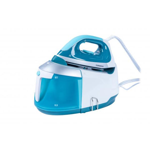TORNADO TSS-2400D ferro da stiro a caldaia 2400 W 1,8 L Piastra in Ceramica Bianco, Blu (Tornado Clothing Iron TSS-2400D / Bg)