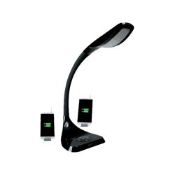 MEDIACOM M-LAMBT10B LAMPADA LED DA TAVOLO CON CHARGER USB 2A E SPEAKER BLUETOOTH NERA