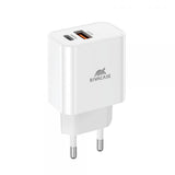 RIVACASE CACARICABATTERIE DA RETE 20 W PD 1 x USB-A 1 x USB-C BIANCO
