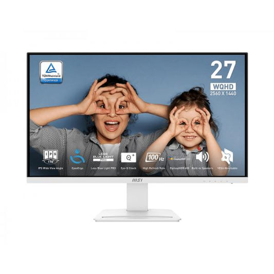 MSI Pro MP273QWDE E2 Monitor PC 68,6 cm (27") 2560 x 1440 Pixel Wide Quad HD LCD Bianco